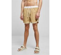 Urban Classics Herren Badeshorts Retro – schnelltrocknend, Kordelzug – Weiß/Unionbeige, Gr. M
