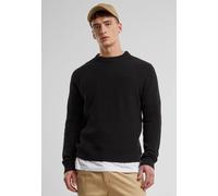 Rundhalspullover URBAN CLASSICS "Urban Classics Rib Basic Sweater", Herren, Gr. S, schwarz, 100% Baumwolle, unifarben, normal, Rundhals, Pullover (32376551-S) schwarz