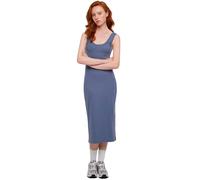 Urban Classics Damen Kleid Ladies Rib Top Dress, langes geripptes Kleid für Frauen, ärmellos, vintageblue, 4XL