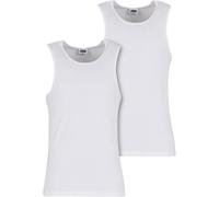 Tanktop URBAN CLASSICS "Urban Classics Ribbed Undershirt 2-Pack", Herren, Gr. L, weiß, weiß, 95% Baumwolle, 5% Elasthan, unifarben, normal, Tops Tanktop (31667516-L) weiß, weiß