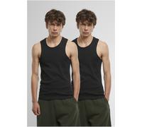 Urban Classics Ribbed Undershirt 2-Pack TB7650A Black+Black-S