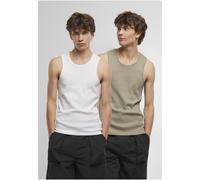 Urban Classics Ribbed Undershirt 2-Pack TB7650A Paleolive-2XL