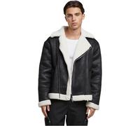 Urban Classics Herren Tb7048-shearling Biker Jacket Winterjacken, Black/whitesand, 4XL EU