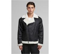 Urban Classics Herren Jacke Shearling Biker Jacket, warme Motorradjacke für Männer, Kunstpelzkragen und Manschetten, Regular Fit, Größen S-5XL