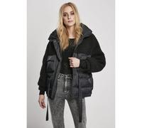 Urban Classics Ladies Sherpa Mix Puffer Jacket in Gr. L in Schwarz
