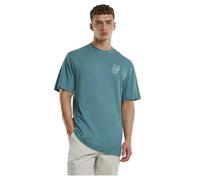 Urban Classics Herren T-Shirt Shiny Logo Tall Tee TB7554-UC Oversized 100% Baumwolle Dusty Blue M