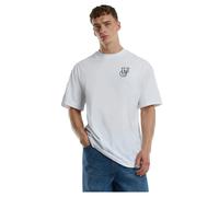 Urban Classics Herren T-Shirt UC Shiny Logo Tall Tee – Oversized-Passform, 100% Baumwolle, Weiß M