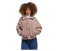 Urban Classics Damen Ladies Short Sherpa Button Jacket TB6720 Duskrose-2XL