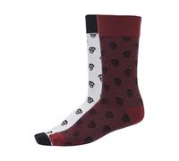 Urban Classics Skull Allover 2-Pack burgundy/white 35-38