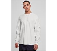 Longsleeve URBAN CLASSICS "Urban Classics Herren Sleeve Pocket Longsleeve", Herren, Gr. M, weiß, 100% Baumwolle, unifarben, klassisch, oversize, Rundhals, Langarm, Shirts (87264603-M) weiß