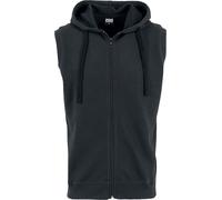 Urban Classics Men's TB1244-Sleeveless Terry Zip Hoody Hooded Sweatshirt, Black, 5XL