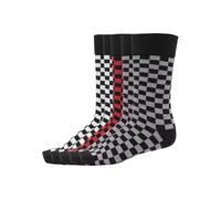 Strümpfe URBAN CLASSICS "Urban Classics Accessoires Check Socks 5-Pack" Gr. 35-38, schwarz-weiß (black, heathergrey, white) Herren Socken (53134760-35) black, heathergrey, white
