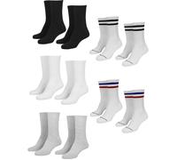 Urban Classics Socken Sporty Socks 10-Pack Black/White/Grey+White/Nvy/Rd+White/Black-35-38