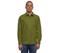 Urban Classics Solid Flanell Shirt Männer Langarmhemd Oliv XL 100% Baumwolle Basics