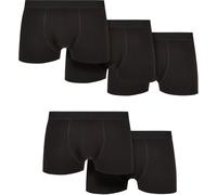 Urban Classics Solid Organic Cotton Boxer Shorts 5-Pack in Gr. S in Schwarz
