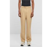 Urban Classics Hose Double Pleated Pants – Carrot-Schnitt, Slim Fit, Kordelzug – Unionbeige 32