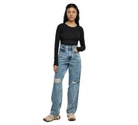Urban Classics Ladies Stretch Jersey Longsleeve Body in Gr. S in Schwarz