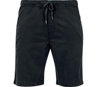 Urban Classics Herren Stretch Twill Joggshorts Klassische Shorts, black, XL
