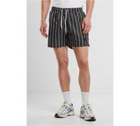 Badeshorts URBAN CLASSICS "Urban Classics Herren Stripe Swim Shorts", Herren, Gr. XL, US-Größen, schwarz, 100% Polyester, Badehosen Badeshorts (89752019-XL) schwarz