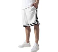 Urban Classics Stripes Mesh Shorts TB243, Color:White/Black/White, Groesse Herren:S