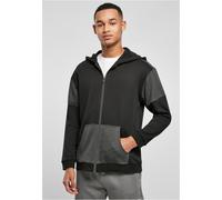 Urban Classics Sweatshirt Oversized Patch Zip Hoody Black/Charcoal-M