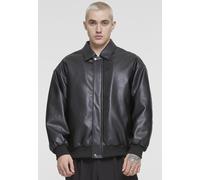 Urban Classics - Synthetic Leather Black - Lederjacke - Schwarz - L - 100% Polyester,100% Viskose,Kunstleder Schwarz L