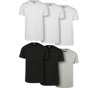Urban Classics Herren T-Shirt Basic Tee 6-Pack, Basic T-Shirt für Männer, 100% Baumwolle, Rundhals, Regular Fit