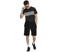 Urban Classics Herren Check Panel Tee T-Shirt, Black (Black/White 00826), S