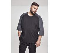 Urban Classics Contrast 3/4 Sleeve Raglan Tee Langarmshirt schwarz charcoal in 3XL