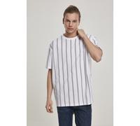 Urban Classics Herren TB2883-Heavy Oversized AOP Stripe Tee T-Shirt, Weiß (White/Navy 01289), S