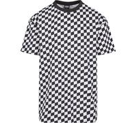 Urban Classics Herren T-Shirt Oversized Check Tee, lässiges Check T-Shirt für Männer, Rundhals, Baumwolle, blackcheck, XL