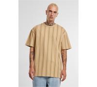 Urban Classics T-Shirt Printed Pinstripe Tee TB7311 Unionbeige/White/Black-M