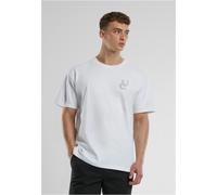 Urban Classics Herren Tee UC Weavy Logo Heavy Oversized – Oversized-Passform, 100% Baumwolle, Weiß L