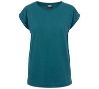 Urban Classics - T-Shirt Überschnittene Schulter für Damen (Petrol) S