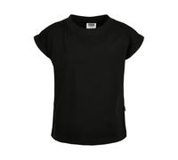 Urban Classics - T-Shirt Überschnittene Schulter für Mädchen (Schwarz)