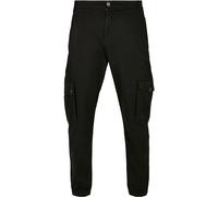 Cargohose URBAN CLASSICS "Urban Classics Herren Tapered Cargo Pants", Herren, Gr. 30, Normalgrößen, schwarz, 98% Baumwolle, 2% Elasthan, unifarben, loose fit, Hosen Cargohose (56067766-30) schwarz