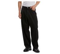 Urban Classics - Tapered Twill Baggy Black - Hose - Schwarz - W34 - 98% Baumwolle, 2% Elastan,Baumwolle Schwarz W34