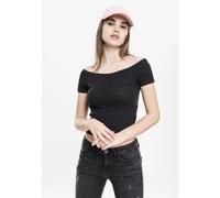 Urban Classics Damen-T-Shirt Off-Shoulder Rib-Tee Gr. XS Schwarz
