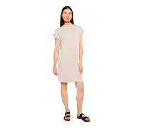 Shirtkleid URBAN CLASSICS "Urban Classics Damen Ladies Modal Dress", Damen, Gr. L, US-Größen, beige (cloud), 77% Modal, 23% Polyester, unifarben, relaxed fit, Rundhals, Kleider Shirtkleid (95388056-L)