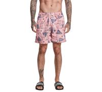 Badeshorts URBAN CLASSICS "Urban Classics Herren Pattern Swim Shorts", Herren, Gr. XL, US-Größen, yacht aop, 100% Polyester, Badehosen Badeshorts (55631611-XL) yacht aop