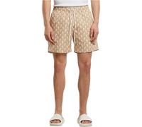 Badeshorts URBAN CLASSICS "Urban Classics Herren Pattern Swim Shorts", Herren, Gr. XL, US-Größen, beigeseahorse, 100% Polyester, Badehosen Badeshorts (15507942-XL) beigeseahorse