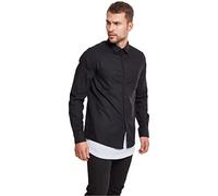 Urban Classics TB297 Checked Regular Fit Herren Freizeit Hemd,Mehrfarbig (blk/blk), Small