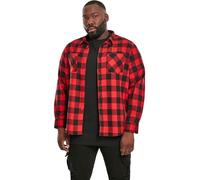 Urban Classics TB297 Checked Regular Fit Herren Freizeit Hemd,Mehrfarbig (Blk/Red), S