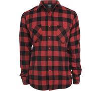 Urban Classics TB297 Checked Regular Fit Herren Freizeit Hemd,Mehrfarbig (Blk/Red), S