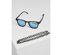 Urban Classics Sonnenbrille Arthur mit Kette Unisex Schwarz/Blau TB3380 Einheitsgröße