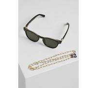 Urban Classics Unisex Sonnenbrille Sunglasses Italy with chain TB3551 Black/Gold/Gold One Size