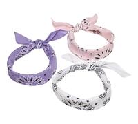 Urban Classics Unisex Multicolor 3-Pack Bandana, violet & white & rose, one size (3er Pack)