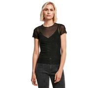 Urban Classics Damen Ladies Mesh Tee Black-5XL