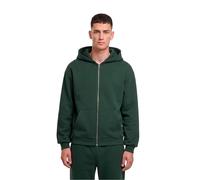 Strickpullover URBAN CLASSICS "Urban Classics Fluffy Zip Cardigan", Herren, Gr. 5XL, grün (forest), 70% Baumwolle, 30% Polyester, unifarben, normal, ohne Ausschnitt, Pullover Strickpullover (18421954-
