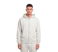 Strickpullover URBAN CLASSICS "Urban Classics Fluffy Zip Cardigan", Herren, Gr. 3XL, beige (lightgrau), 70% Baumwolle, 30% Polyester, unifarben, normal, ohne Ausschnitt, Pullover Strickpullover (10749